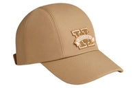 HERMES Cotton Baseball Caps Women's Beige