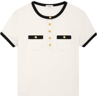 CELINE Regular T Shirt Women's Black White