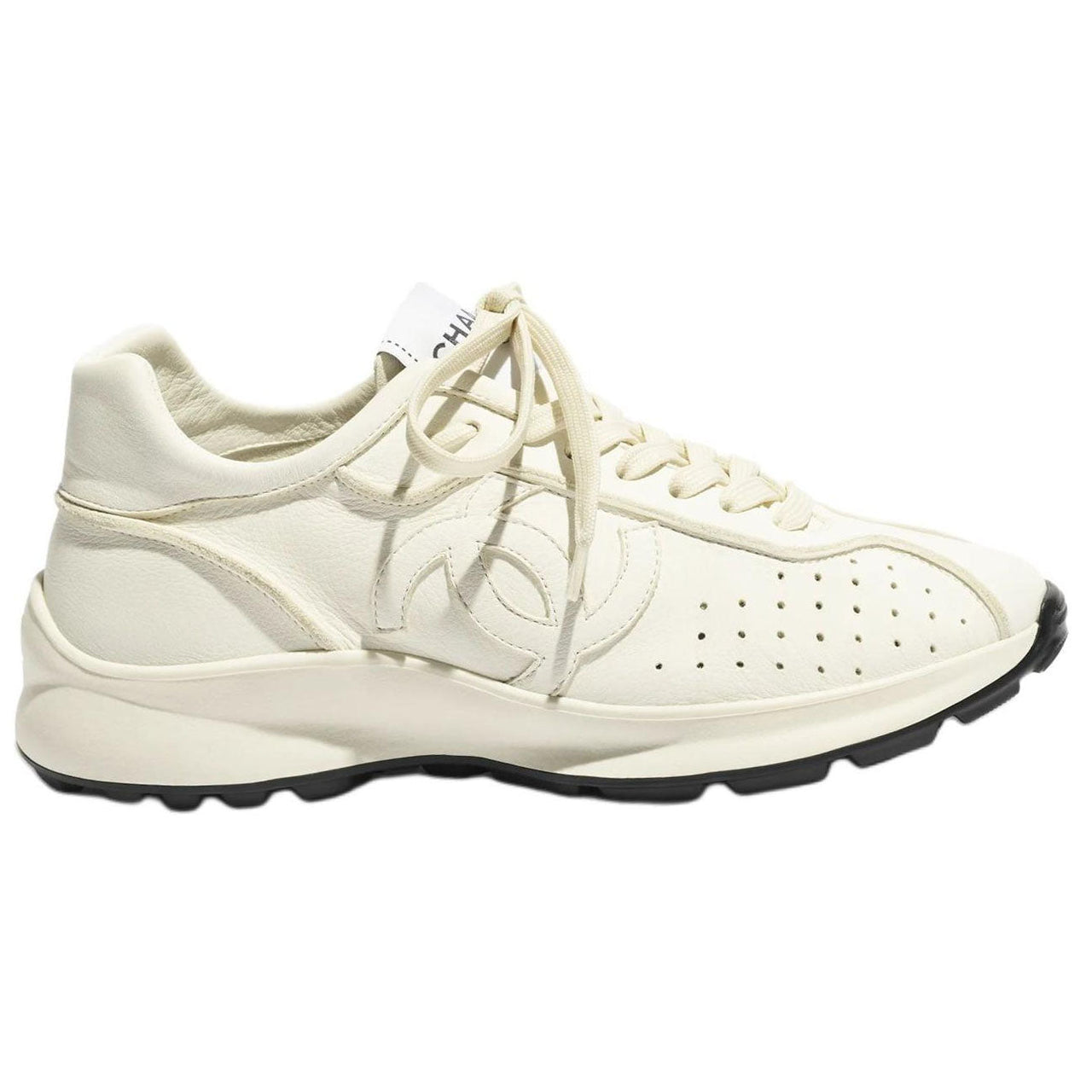 CHANEL Low Top Casual Shoes Women's White