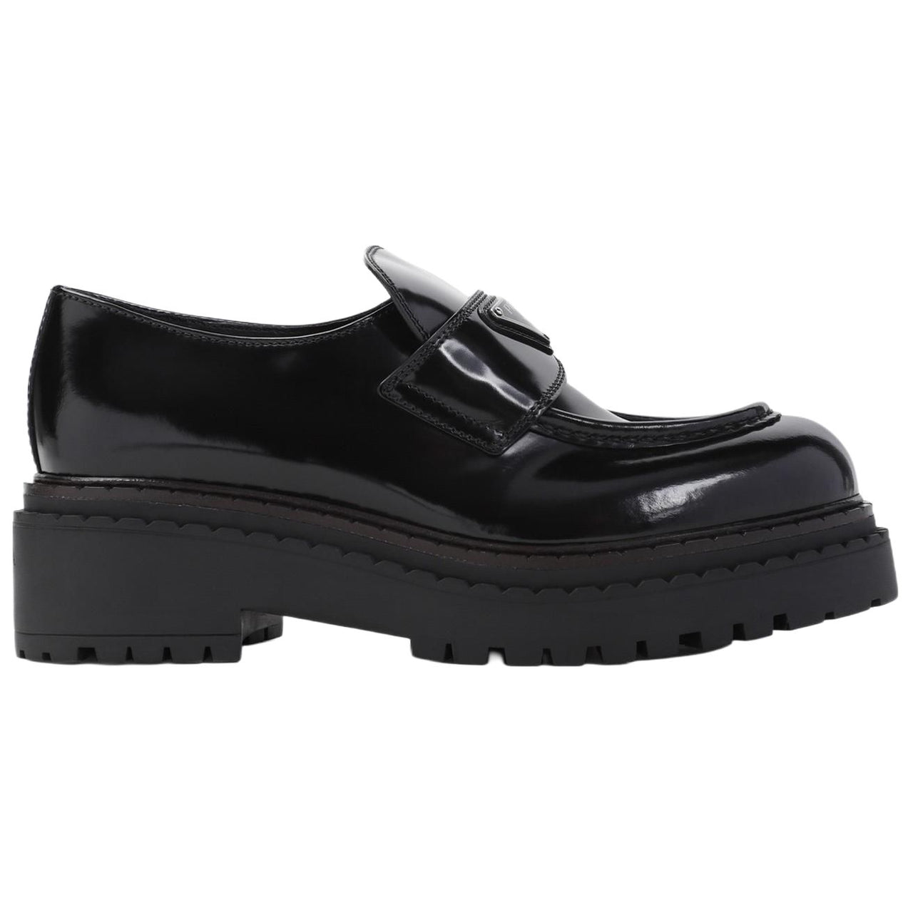PRADA Chocolate Loafers Women's Black