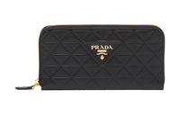 PRADA Leather Wallet Women's Black