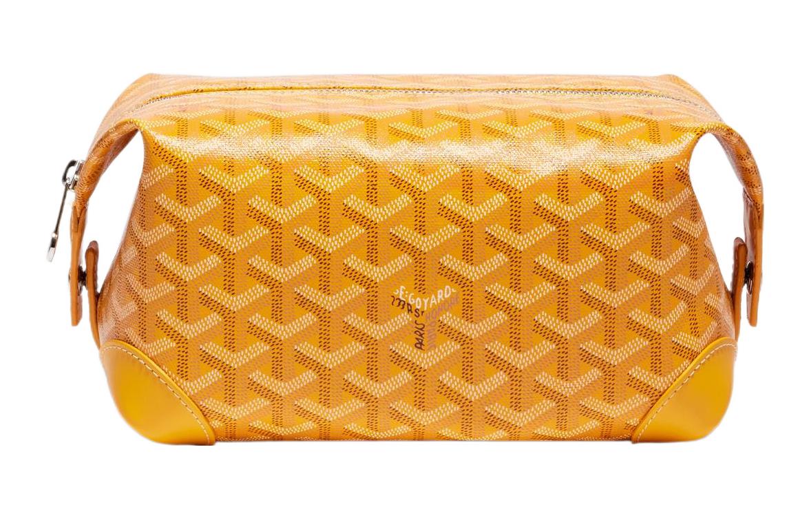 GOYARD Canvas With Calfskin Travel Bags Toiletry Bags Unisex Yellow