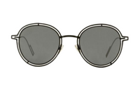DIOR Metal Oval Sunglasses Women's Black