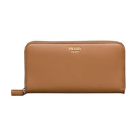 PRADA Leather Wallet Unisex Caramel