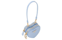 PRADA Leather Portable Clutch Mini Women's Light Blue