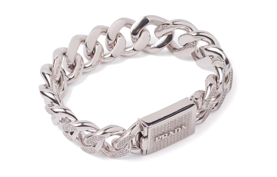 PRADA Bracelets Men Silver