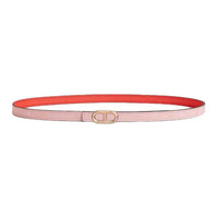 HERMES Calfskin Leather Belts Women's Pink Width: 1.3cm