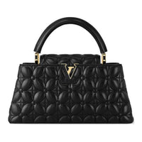LOUIS VUITTON Capucines Leather Capusin Shoulder Crossbody Handbag Medium Size Women's Black