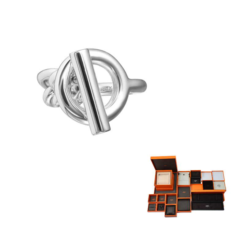 HERMES 925 Sterling Silver Rings Unisex
