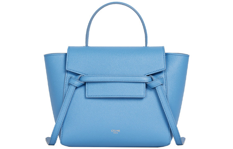 CELINE Grained Calfskin Handbag Catfish Bag Shoulder Bag Crossbody Bag Handbag Women's Sky Blue