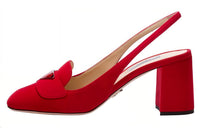 PRADA Chunky Heel High Heels Women's Red