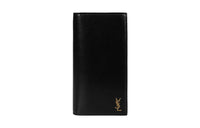 SAINT LAURENT Cow Leather Wallet Men's Black