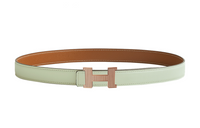 HERMES Constance Leather Belts Women's Light Green