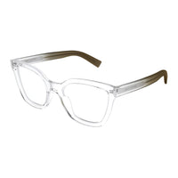 SAINT LAURENT Acetate Square Eyeglass Frames Women's Transparent