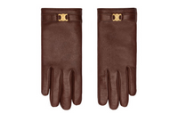 CELINE Knit Gloves Women's Brown