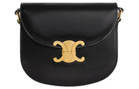 CELINE Besace Shiny Cow Leather Crossbody Bag Shoulder Bag Women's Black