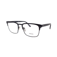 PRADA Alloy Rectangular Eyeglass Frames Men's Black