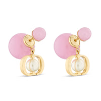 DIOR Metal Earrings Women's Pink