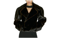 SAINT LAURENT Faux Fur Short Coat