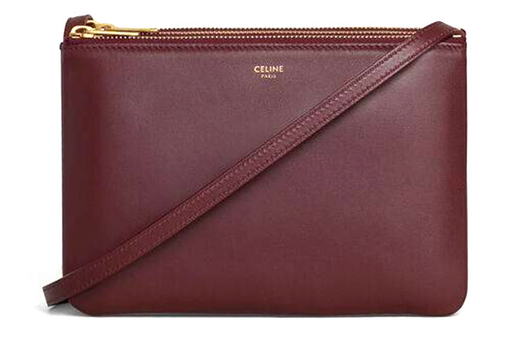 CELINE Trio Lambskin Handbag, Crossbody Bag, Shoulder Bag Women's
