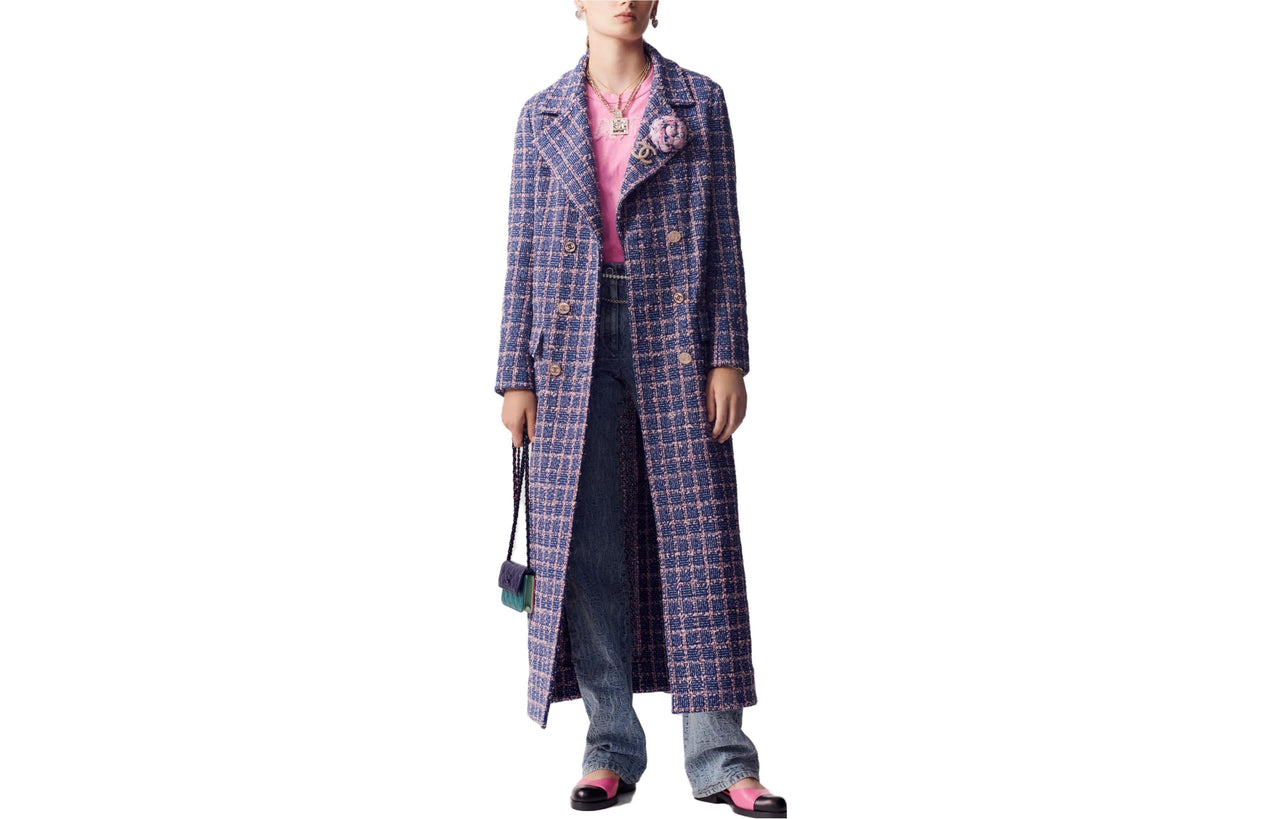 CHANEL SS23 Coat Women's Marine Blue