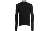 PRADA Jacquard Collar Turtleneck Sweater