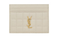 SAINT LAURENT Sheepskin Card Holder Regular Women's White