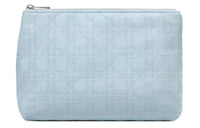 DIOR Cotton Canvas Clutch Women's Sky Blue