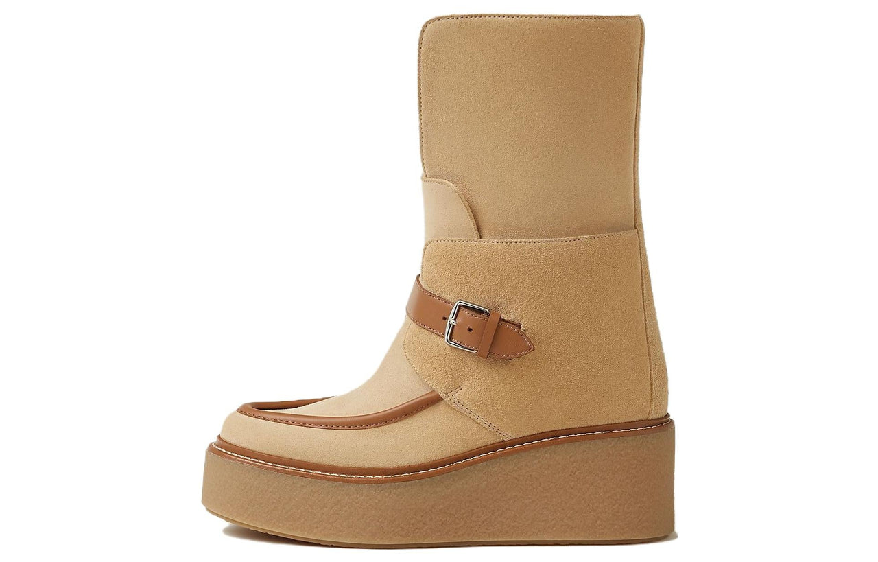 HERMES Ankle Boots Women's Umber