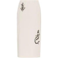 PRADA SS22 Casual Long Skirt Women's Nude