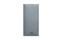 DIOR Grained Calfskin Card Holder Wallet Regular Men's Gray