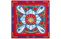 HERMES Silk Scarves Women's Red