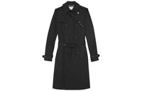 SAINT LAURENT Trench Coat Men's Black