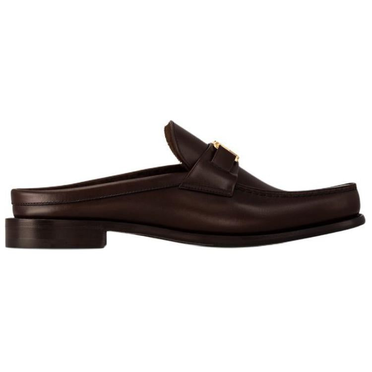 LOUIS VUITTON Major Wrap-toe Slippers Men's Brown