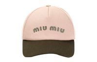 MIU MIU Cotton Baseball Caps Women's Pink