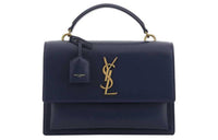 SAINT LAURENT Leather Handbag Women's Blue