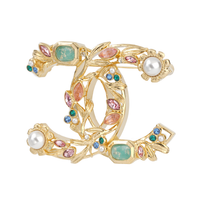 CHANEL Metal Brooch Women's Gold
