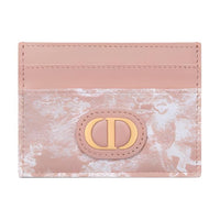 DIOR 30 Montaigne Fabric Jacquard Card Holder Women's Pink
