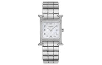 HERMES Wrist Watch Quartz Movement Stainless Steel Strap 25mm White Dial Women's Watch