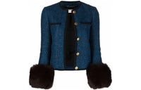 SAINT LAURENT SS23 Jacket Women's Blue