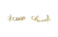 CHANEL Stud Earrings Women's Gold