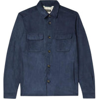 Loro Piana Leather Jacket Men's Marine Blue