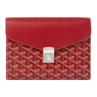 GOYARD Canvas With Calfskin Shoulder Bag Crossbody Bag Unisex Red