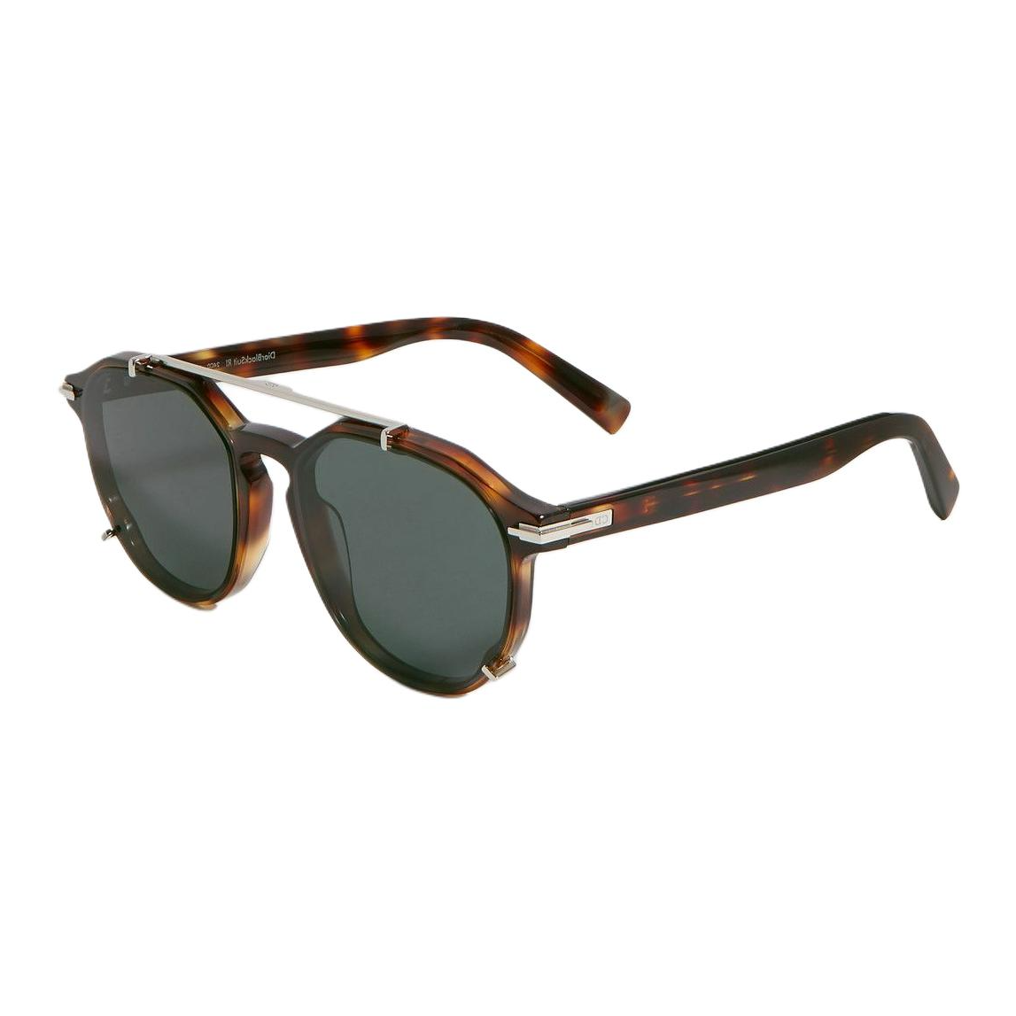DIOR Acetate Metal Round Sunglasses Men's Tortoiseshell