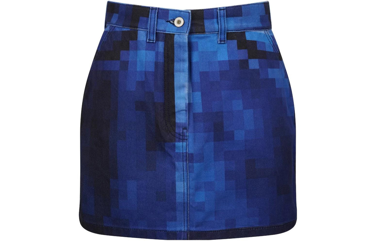 LOEWE Pixel Collection SS23 Denim Dress Women's Mosaic, Blue