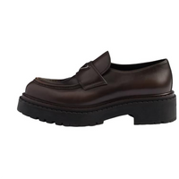 PRADA Double Loafers 6cm Men's Dark Brown
