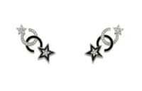 CHANEL Metal Stud Earrings Women's Silver