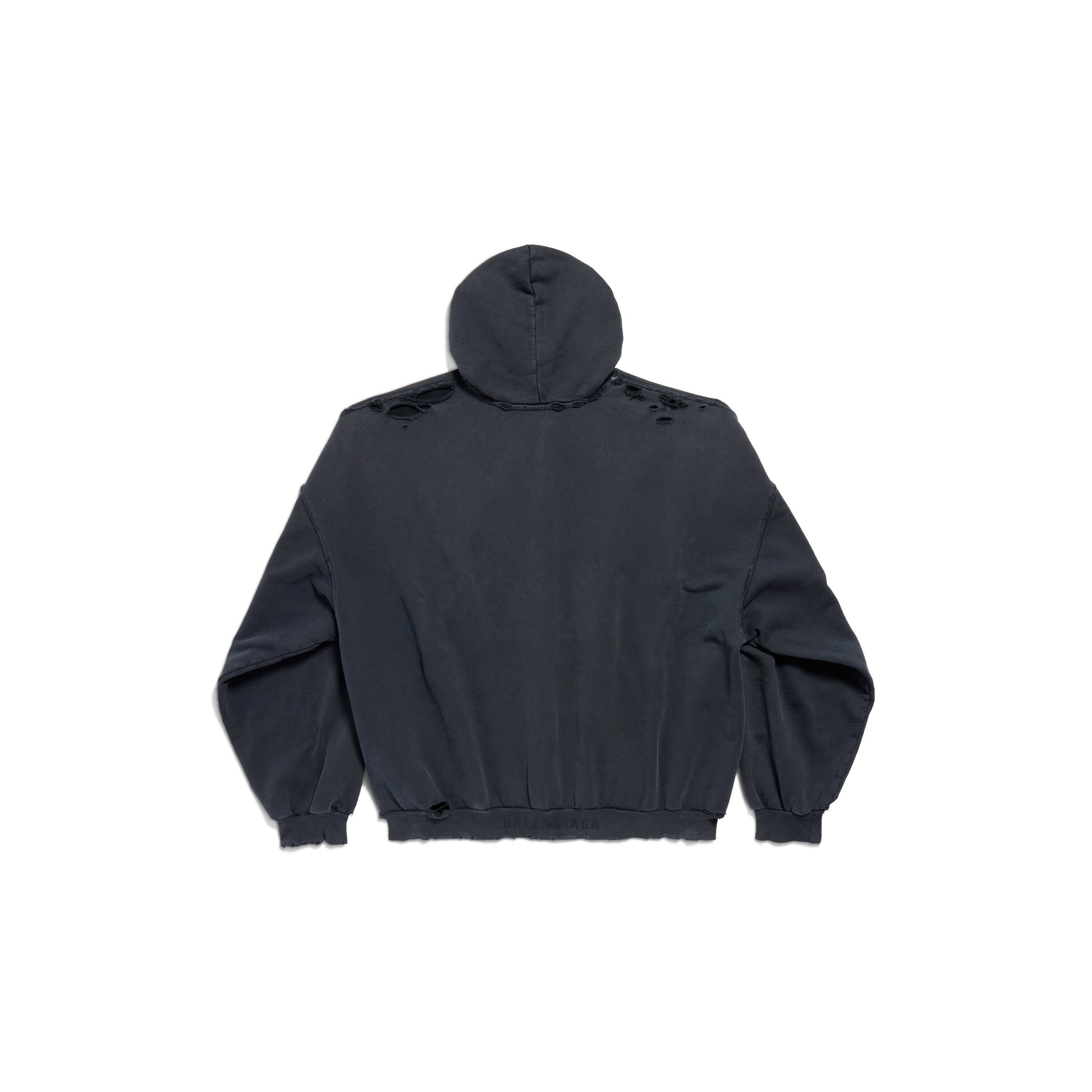 (WMNS) Balenciaga Paris Liberty Hoodie Oversized 'Black' 739024TQVS11083