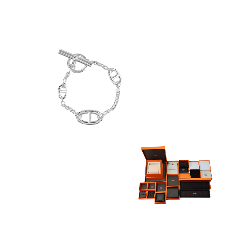 HERMES 925 Sterling Silver Bracelets Women's