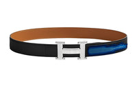 HERMES Leather Belts Women's Black